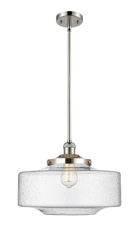 Bridgeton - 1 Light - 12 inch - Polished Nickel - Stem Hung - Mini Pendant