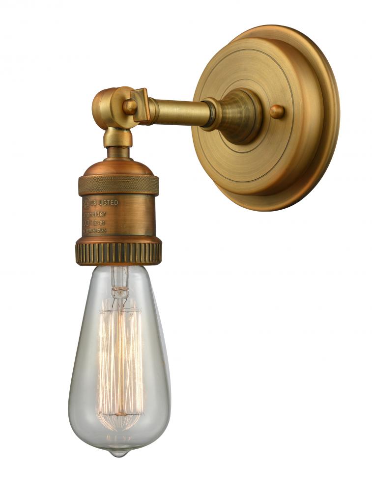 Bare Bulb - 1 Light - 5 inch - Brushed Brass - Sconce