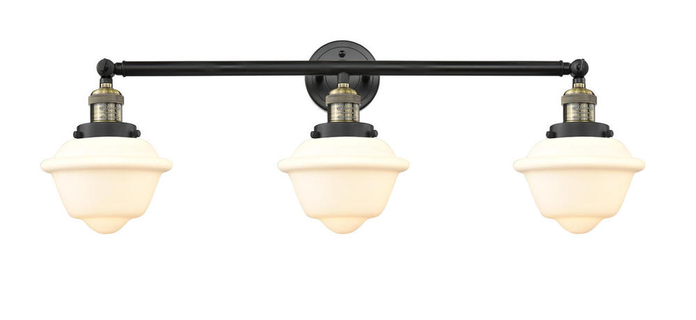 Oxford - 3 Light - 34 inch - Black Antique Brass - Bath Vanity Light