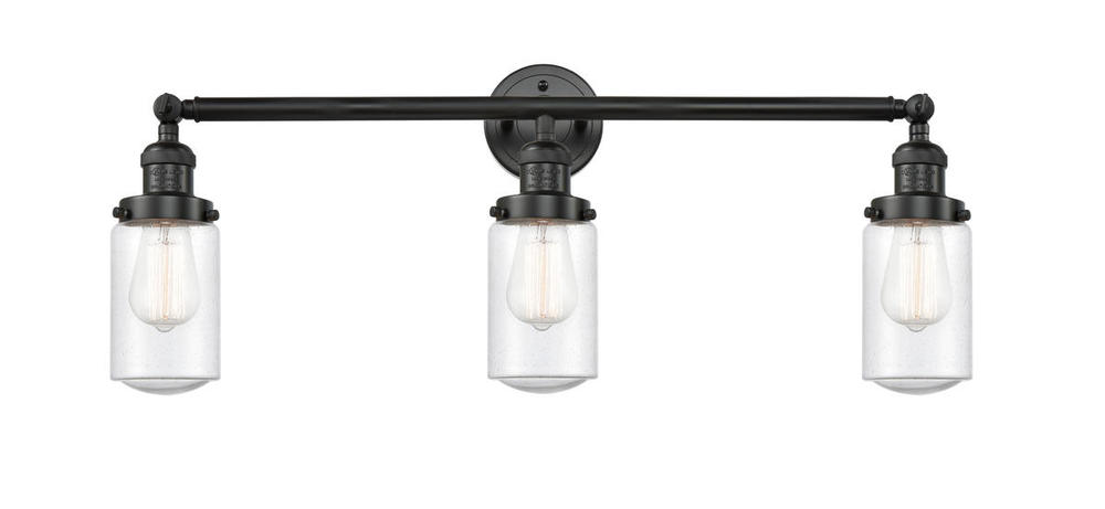 Dover - 3 Light - 31 inch - Matte Black - Bath Vanity Light