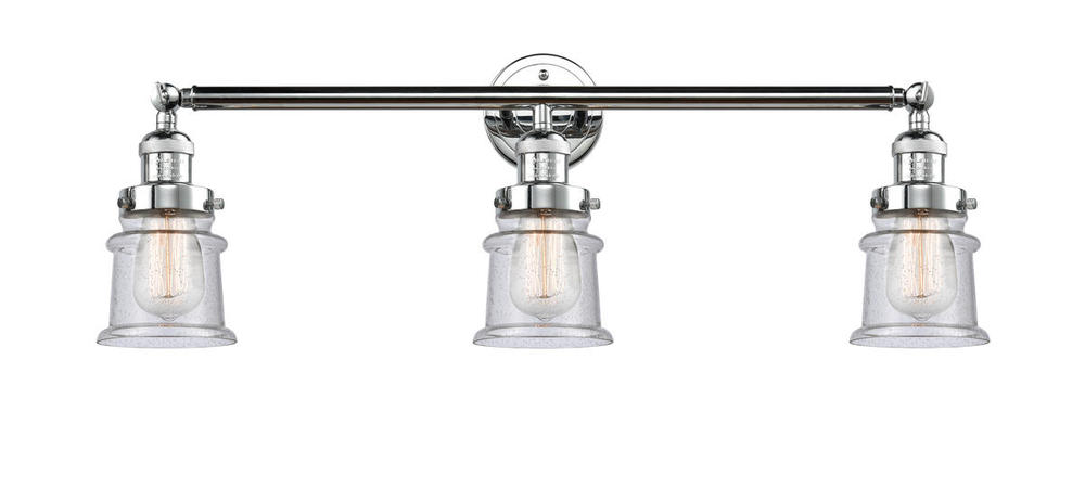 Canton - 3 Light - 30 inch - Polished Chrome - Bath Vanity Light