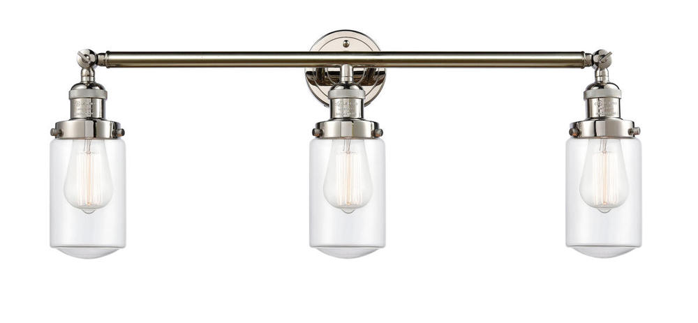 Dover - 3 Light - 31 inch - Polished Nickel - Bath Vanity Light