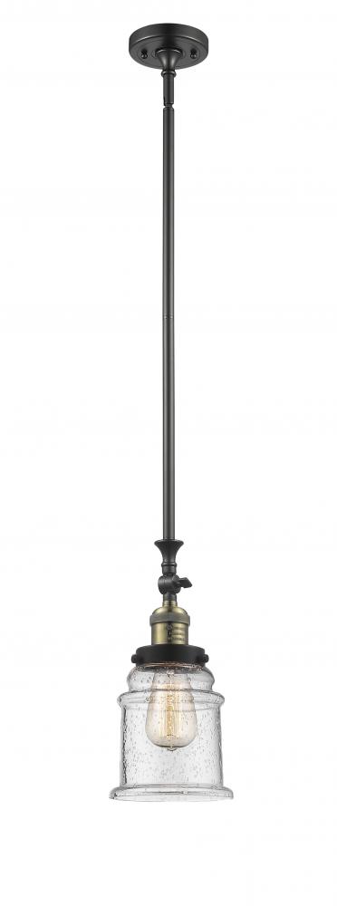 Canton - 1 Light - 6 inch - Black Antique Brass - Stem Hung - Mini Pendant