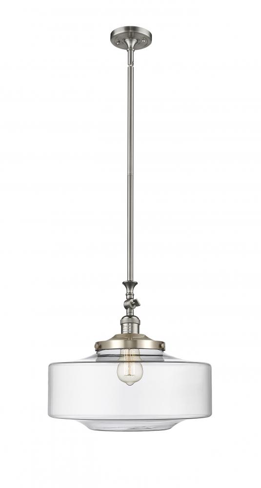 Bridgeton - 1 Light - 16 inch - Brushed Satin Nickel - Stem Hung - Mini Pendant