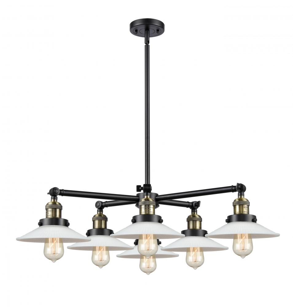 Halophane 6 Light Chandelier