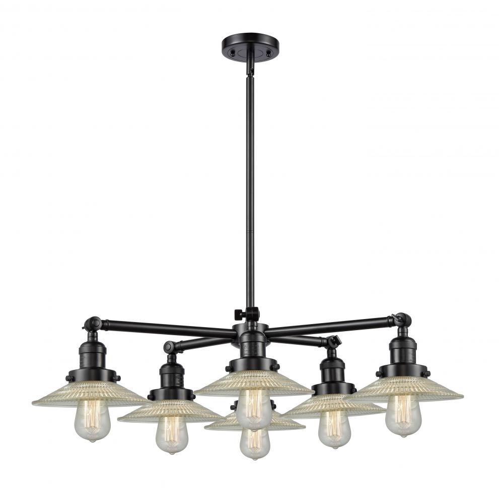 Halophane 6 Light Chandelier