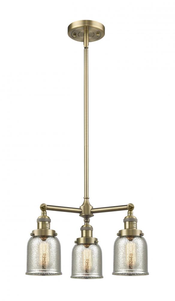 Bell - 3 Light - 19 inch - Antique Brass - Stem Hung - Chandelier