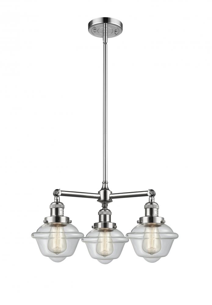 Oxford - 3 Light - 20 inch - Polished Chrome - Stem Hung - Chandelier