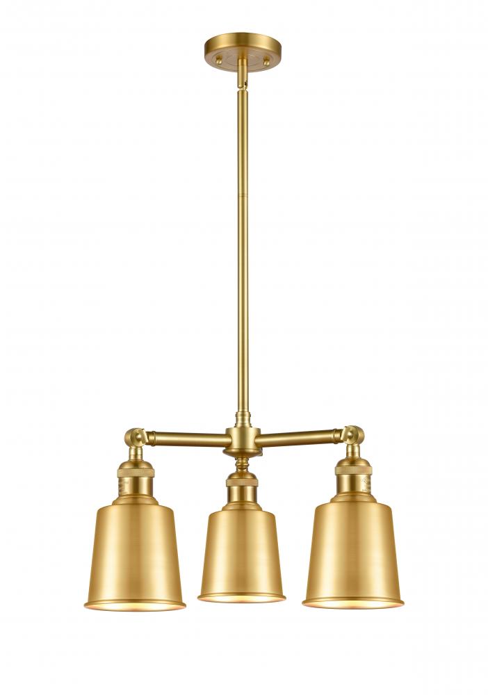 Addison - 3 Light - 19 inch - Satin Gold - Stem Hung - Chandelier