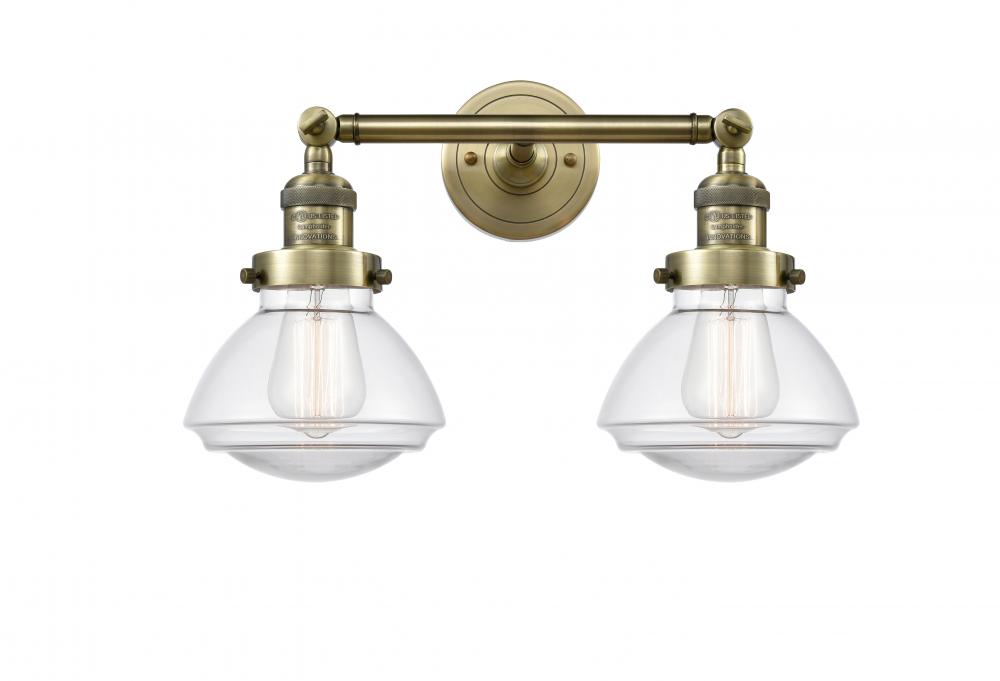 Olean - 2 Light - 17 inch - Antique Brass - Bath Vanity Light