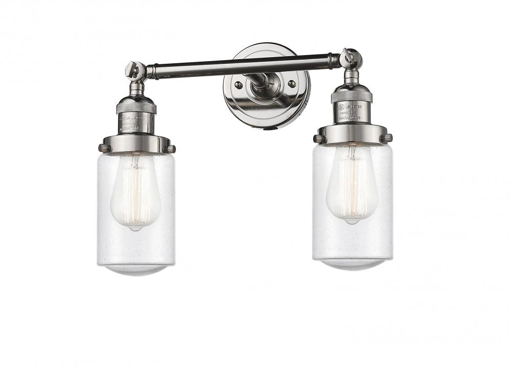 Dover - 2 Light - 14 inch - Polished Nickel - Bath Vanity Light