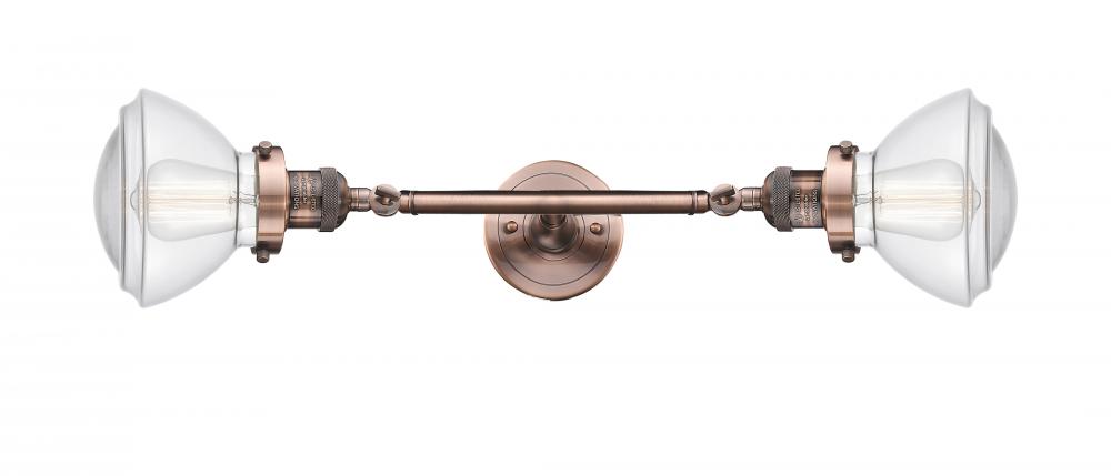 Olean - 2 Light - 7 inch - Antique Copper - Bath Vanity Light