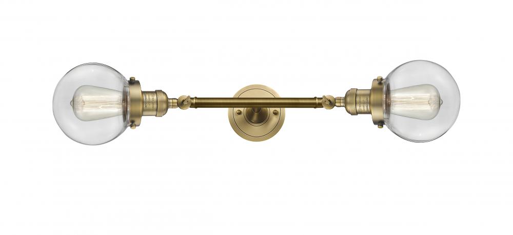 Beacon - 2 Light - 6 inch - Brushed Brass - Bath Vanity Light