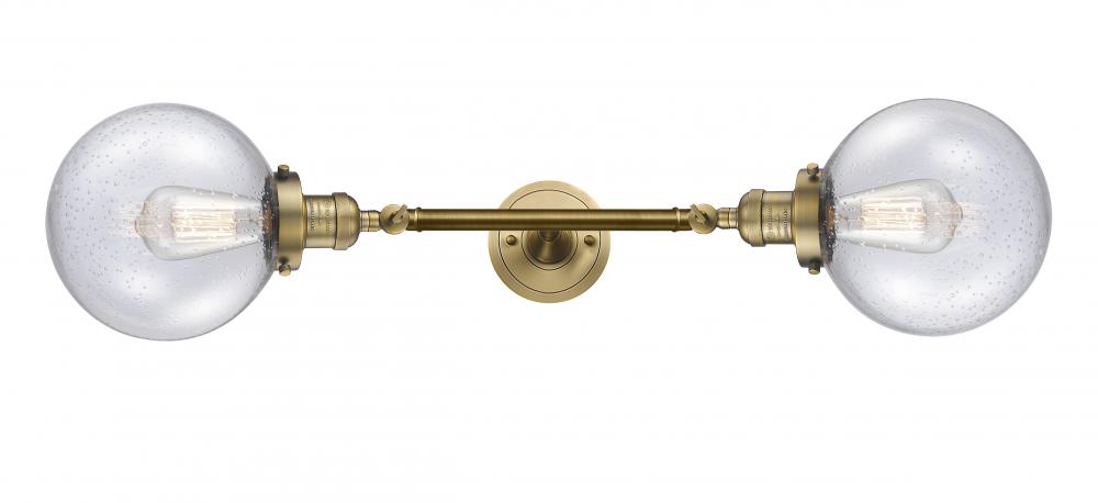 Beacon - 2 Light - 8 inch - Brushed Brass - Bath Vanity Light