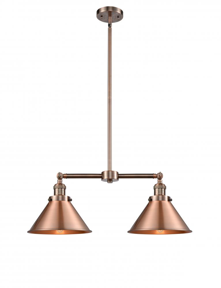 Briarcliff - 2 Light - 21 inch - Antique Copper - Stem Hung - Island Light