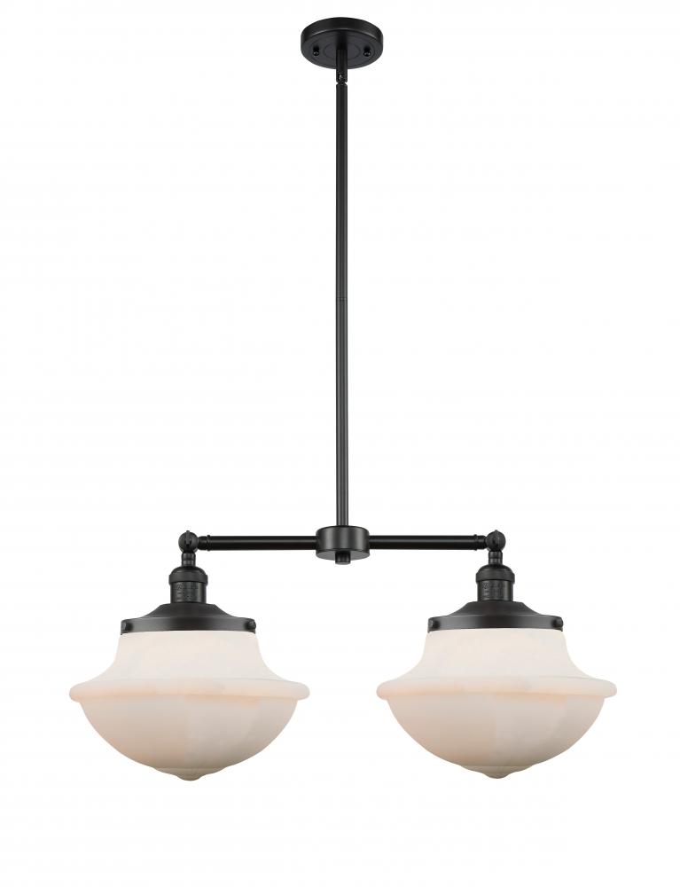 Oxford - 2 Light - 25 inch - Matte Black - Stem Hung - Island Light