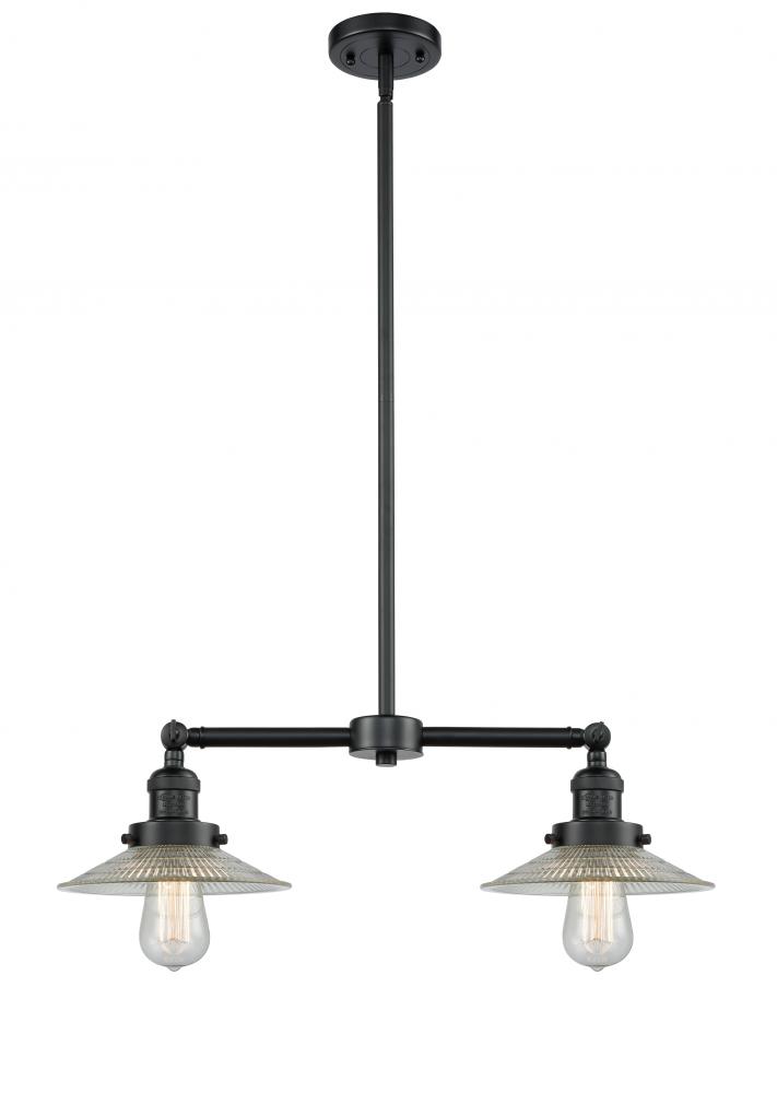 Halophane - 2 Light - 21 inch - Oil Rubbed Bronze - Stem Hung - Island Light