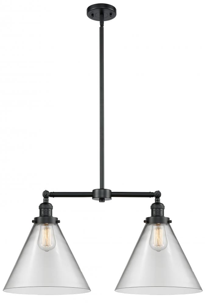 Cone - 2 Light - 21 inch - Oil Rubbed Bronze - Stem Hung - Island Light