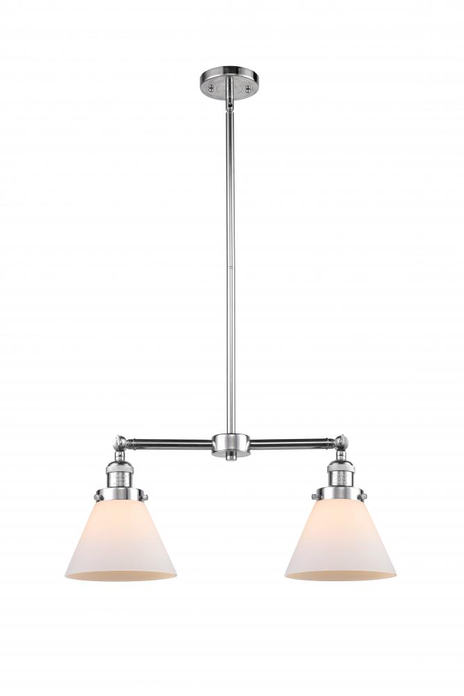 Cone - 2 Light - 21 inch - Polished Chrome - Stem Hung - Island Light