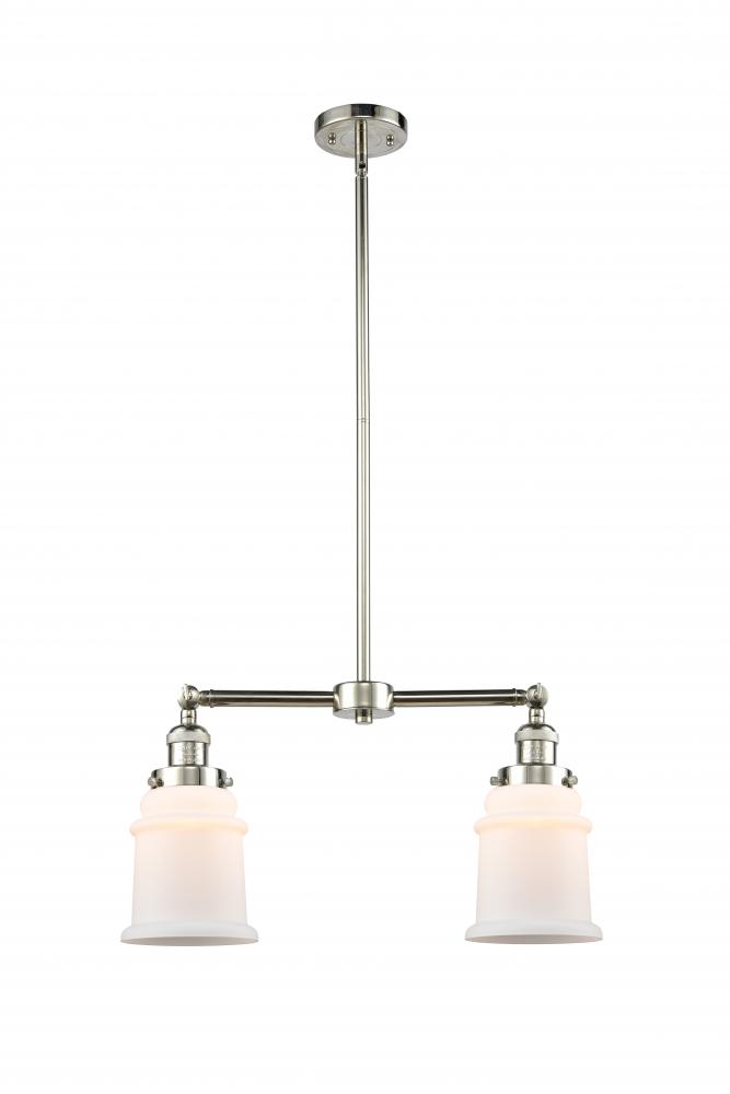 Canton - 2 Light - 21 inch - Polished Nickel - Stem Hung - Island Light