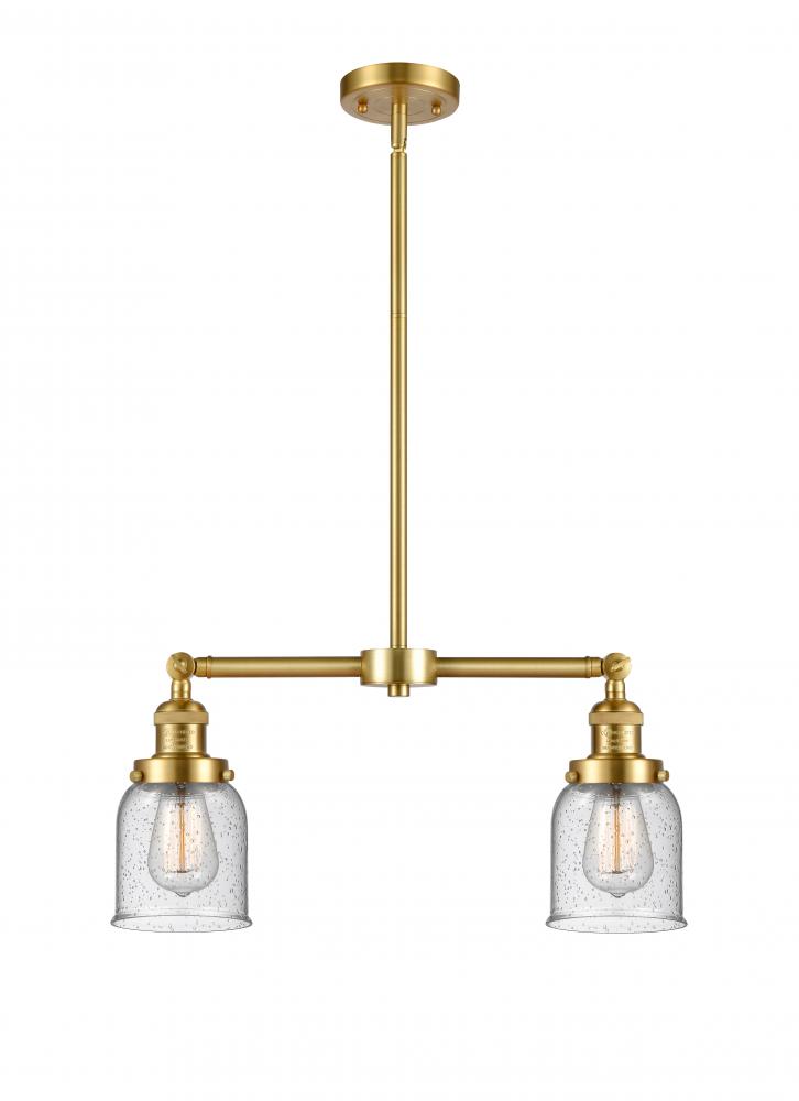 Bell - 2 Light - 21 inch - Satin Gold - Stem Hung - Island Light