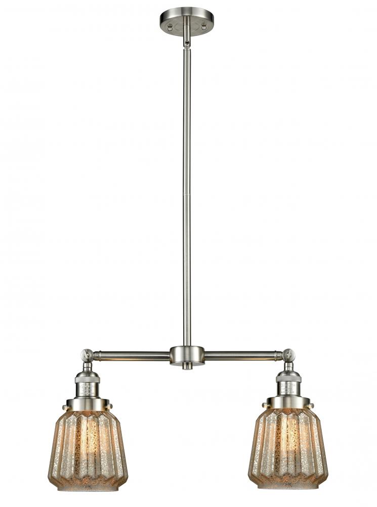 Chatham - 2 Light - 21 inch - Brushed Satin Nickel - Stem Hung - Island Light