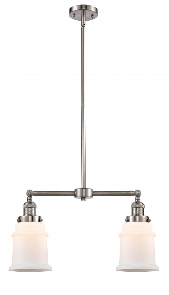 Canton - 2 Light - 21 inch - Brushed Satin Nickel - Stem Hung - Island Light