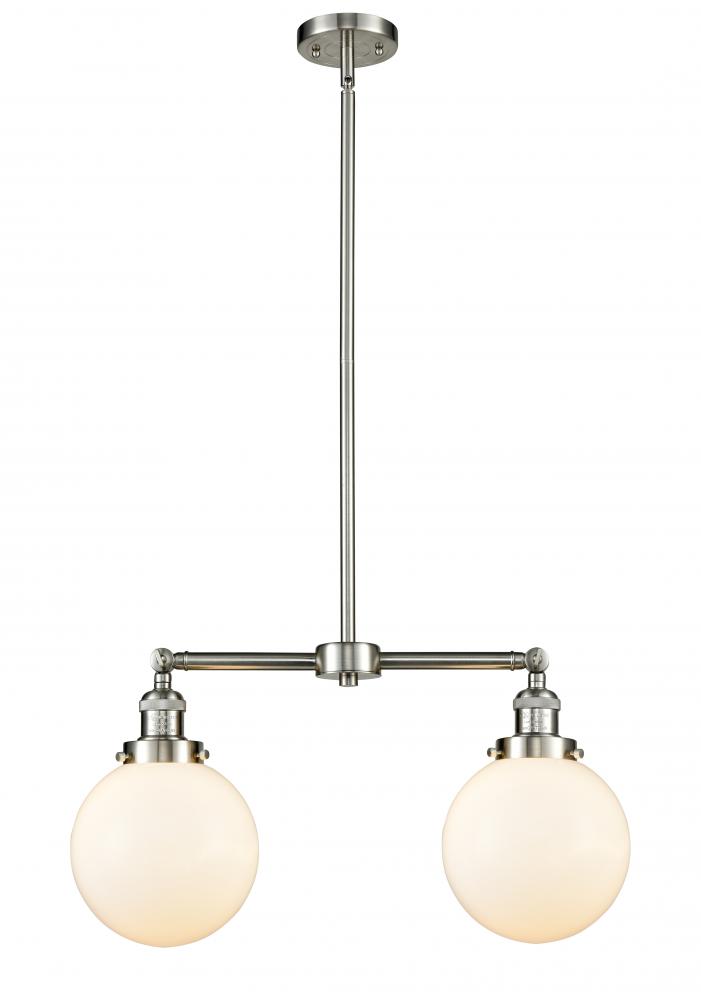 Beacon - 2 Light - 25 inch - Brushed Satin Nickel - Stem Hung - Island Light