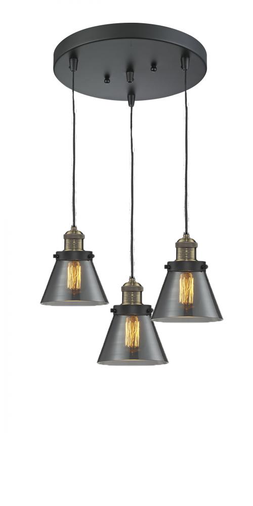 Small Cone 3 Light Multi-Pendant