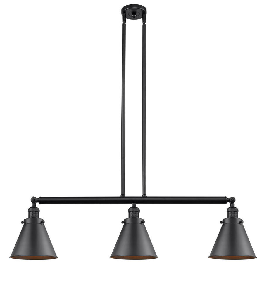 Appalachian - 3 Light - 40 inch - Matte Black - Stem Hung - Island Light