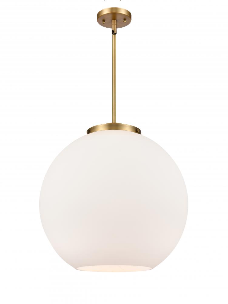 Athens - 1 Light - 18 inch - Brushed Brass - Cord hung - Pendant