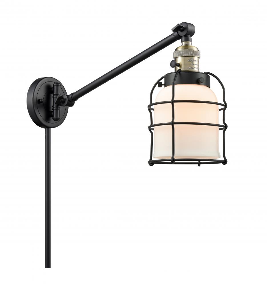 Bell Cage - 1 Light - 8 inch - Black Antique Brass - Swing Arm