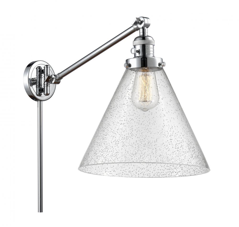 Cone - 1 Light - 12 inch - Polished Chrome -Adjustable Swing Arm
