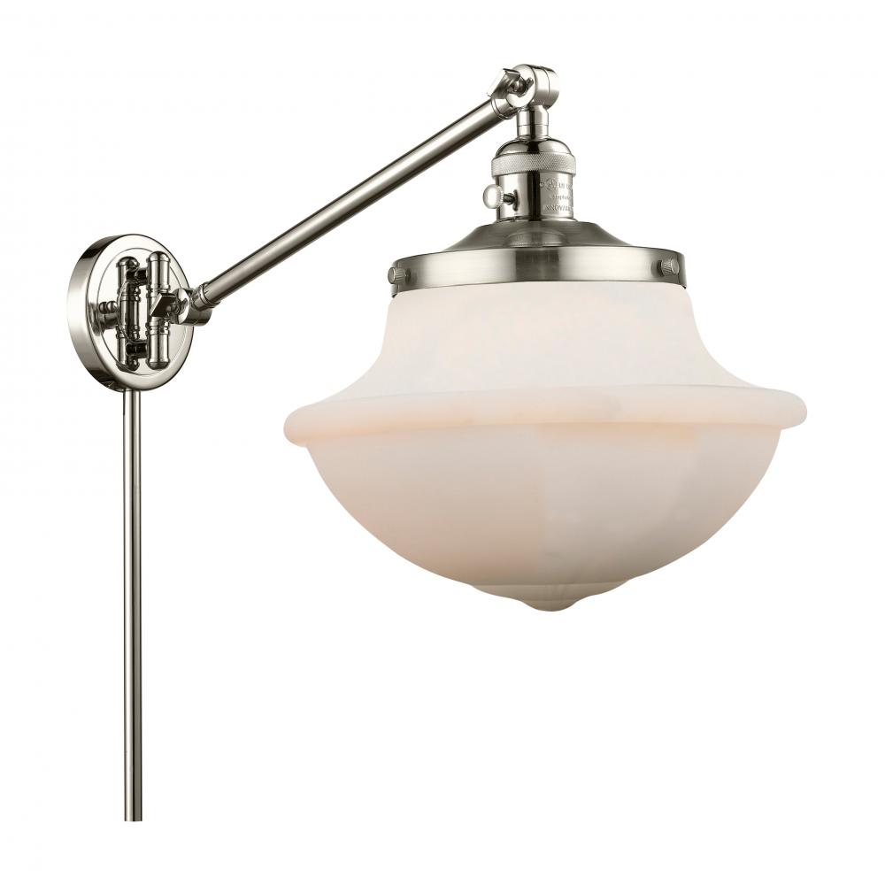 Oxford - 1 Light - 12 inch - Polished Nickel - Swing Arm