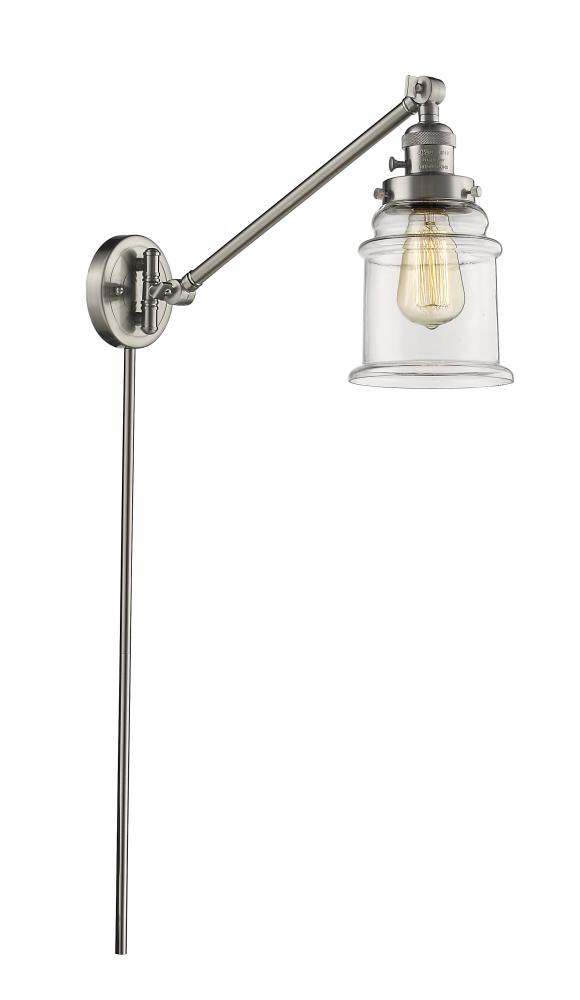 Canton - 1 Light - 8 inch - Brushed Satin Nickel - Swing Arm