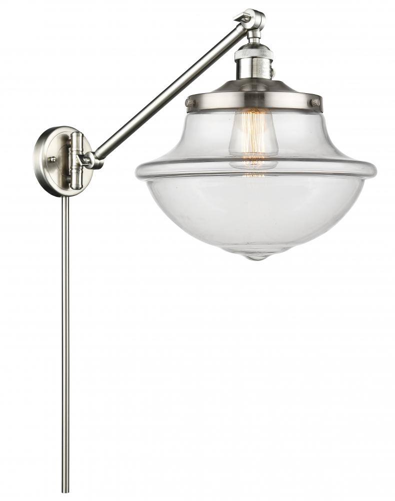 Oxford - 1 Light - 12 inch - Brushed Satin Nickel - Swing Arm