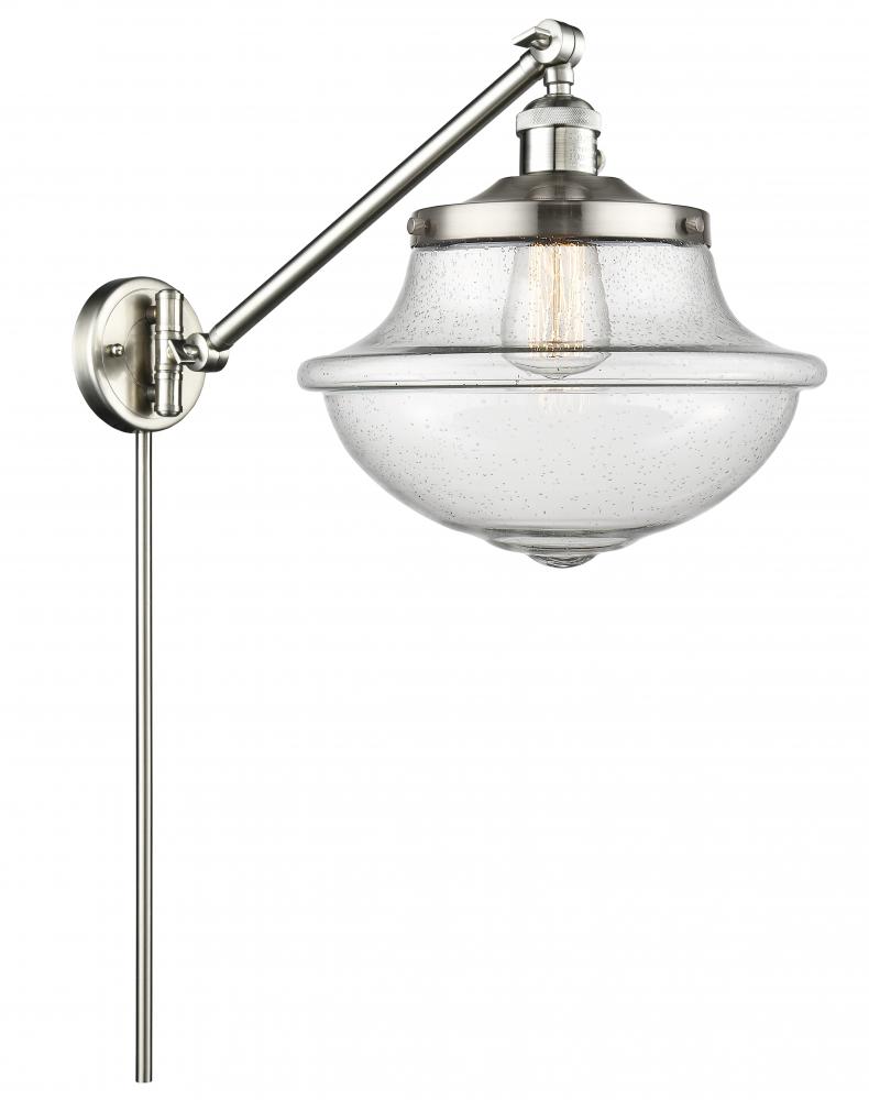 Oxford - 1 Light - 12 inch - Brushed Satin Nickel - Swing Arm