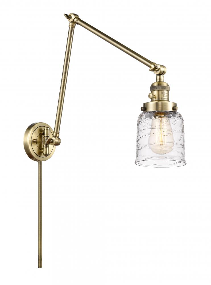 Bell - 1 Light - 8 inch - Antique Brass - Swing Arm