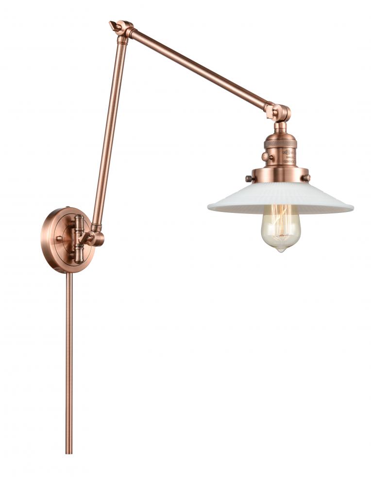 Halophane - 1 Light - 9 inch - Antique Copper - Swing Arm