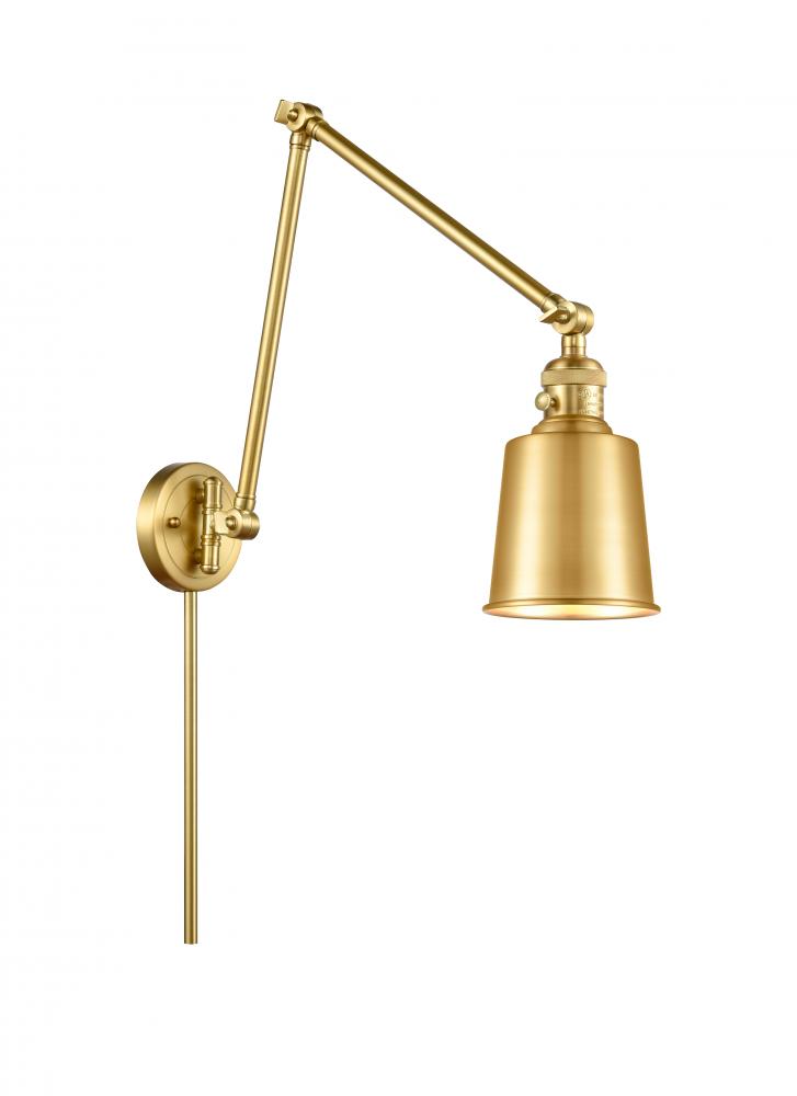 Addison - 1 Light - 8 inch - Satin Gold - Swing Arm