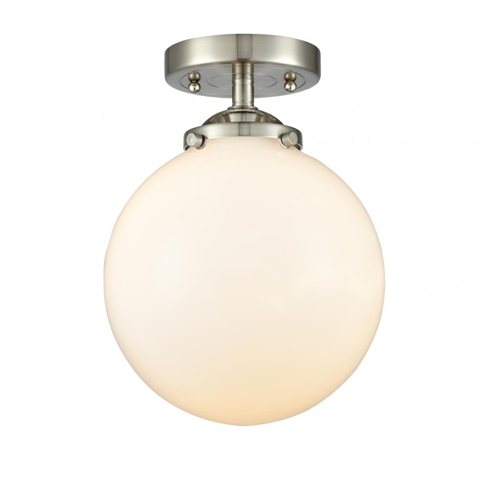 Beacon - 1 Light - 8 inch - Brushed Satin Nickel - Semi-Flush Mount