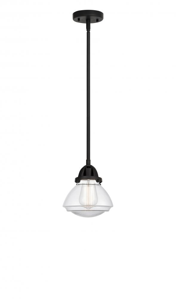 Olean - 1 Light - 7 inch - Matte Black - Cord hung - Mini Pendant