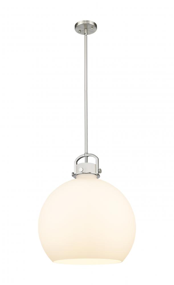 Newton Sphere - 1 Light - 18 inch - Satin Nickel - Pendant