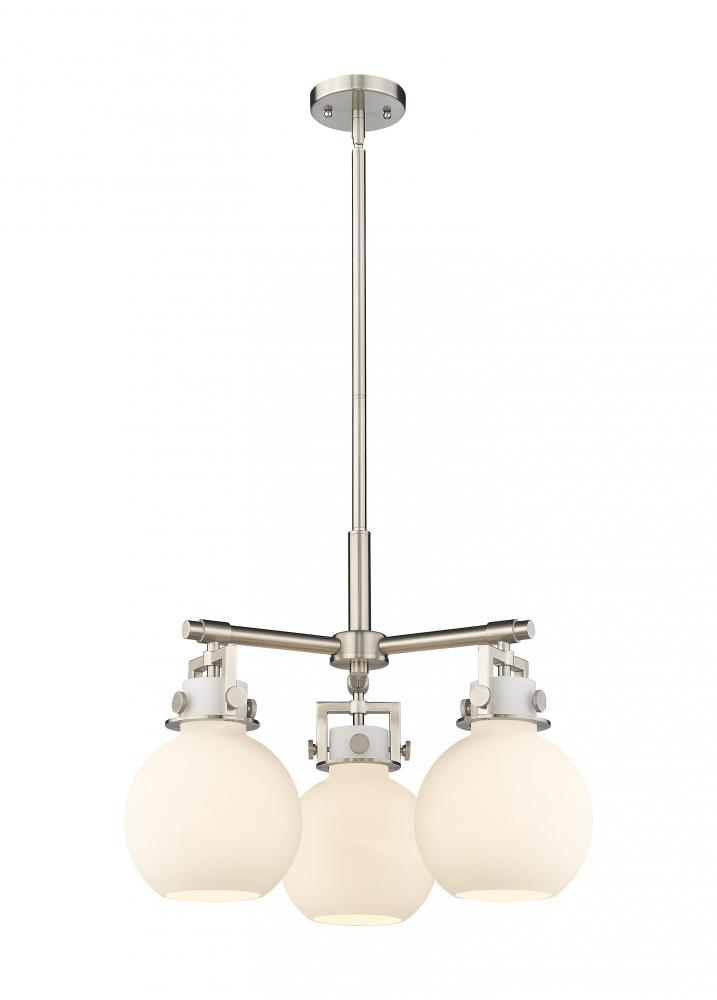 Newton Sphere - 3 Light - 21 inch - Satin Nickel - Pendant