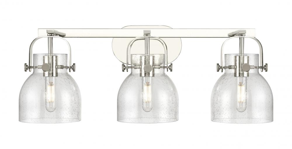 Pilaster II Bell - 3 Light - 27 inch - Polished Nickel - Bath Vanity Light