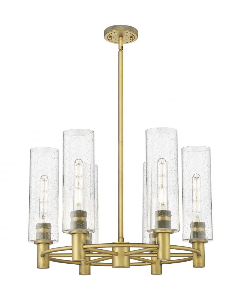 Crown Point - 6 Light - 24 inch - Brushed Brass - Chandelier