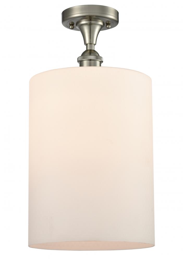 Cobbleskill - 1 Light - 9 inch - Brushed Satin Nickel - Semi-Flush Mount