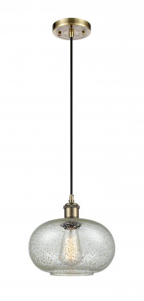 Gorham - 1 Light - 10 inch - Antique Brass - Cord hung - Mini Pendant