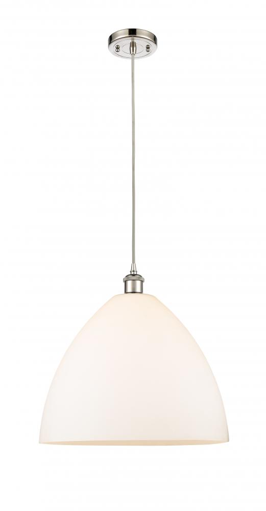 Bristol - 1 Light - 16 inch - Polished Nickel - Cord hung - Pendant