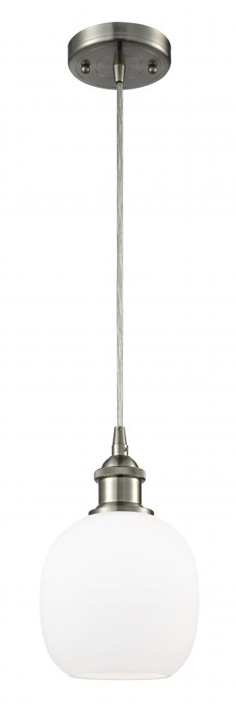 Belfast - 1 Light - 6 inch - Brushed Satin Nickel - Cord hung - Mini Pendant